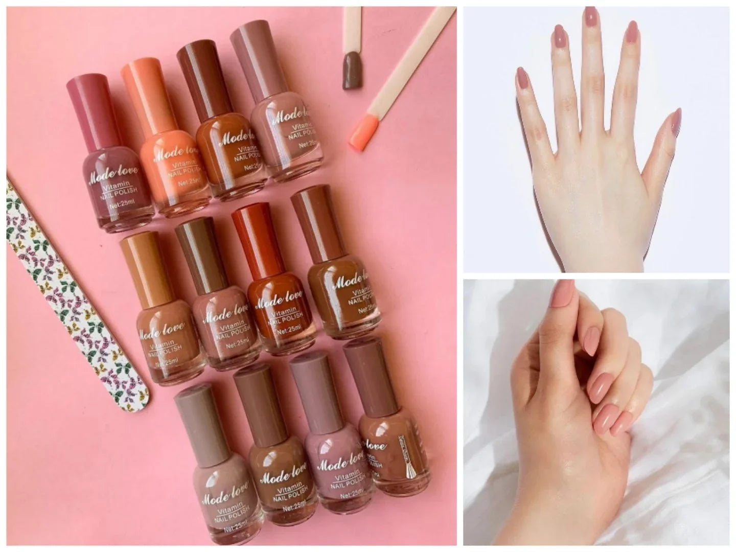 Nude Nail Polish Pack Of 12pcs Deal