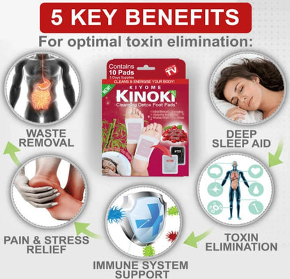 Kinoki Wolfberry Foot Patches (10 Pcs) | Goji Berry Herbal Overnight Foot Care & Relaxation Pads