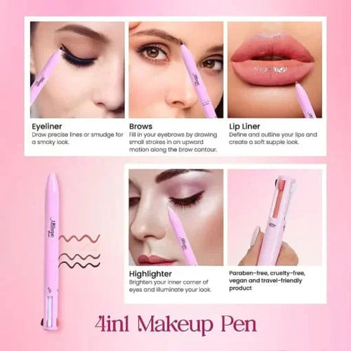 4 in1 Makeup Pen Eyeliner Lipstick Highlighter Browliner