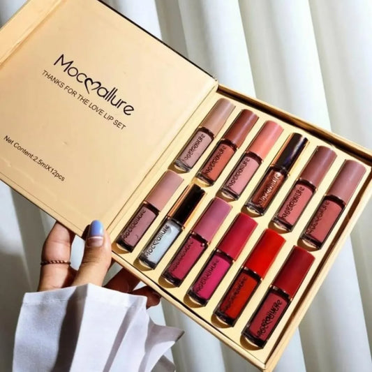 Mocallure - 12 Pc Transparent Lip Gloss Set