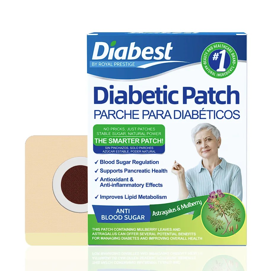 Herbal Diabetic Patch (12 Pcs) | Natural Blood Sugar Wellness Support Patch with Astragalus & Mulberry