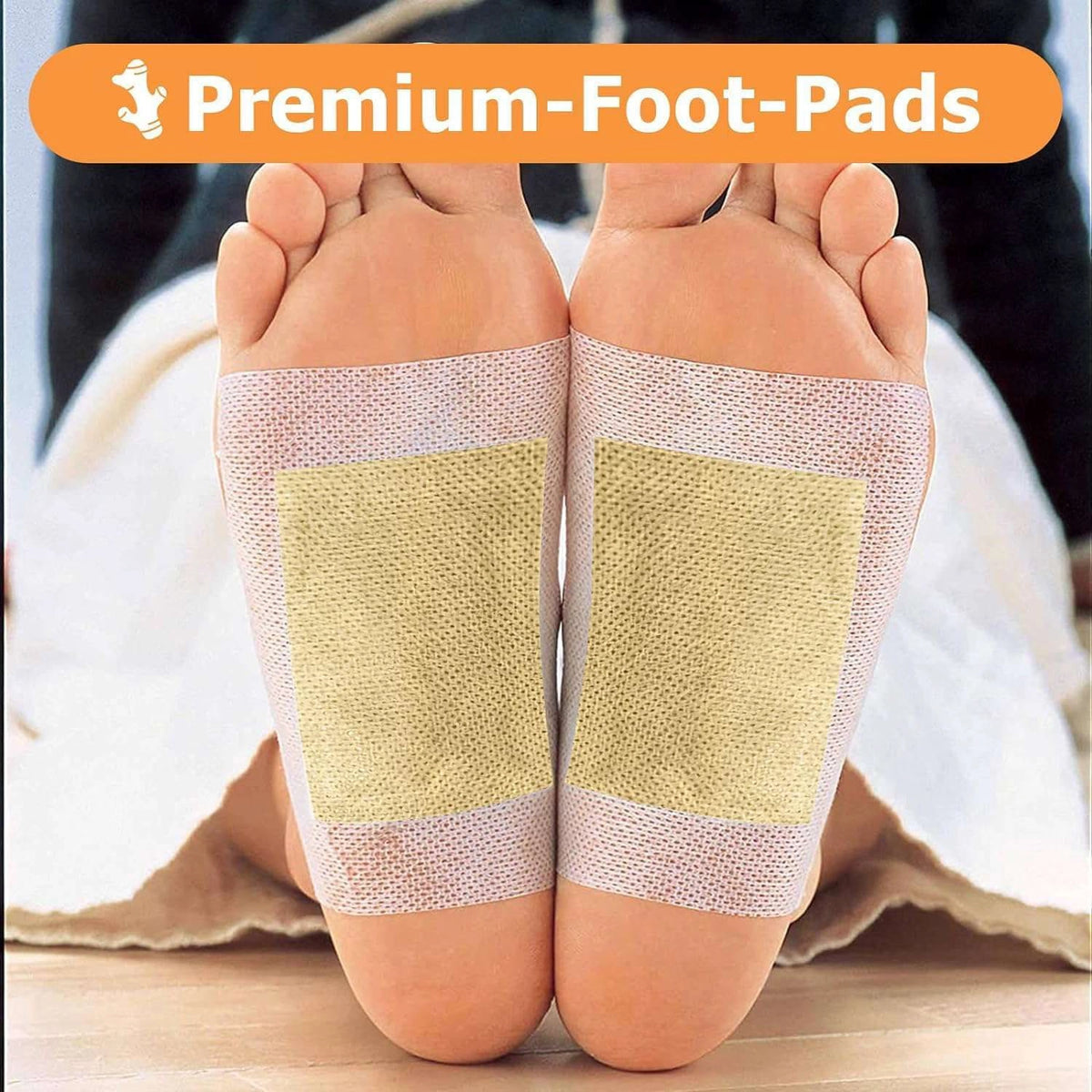 Kinoki Ginger Foot Pads (10 Pcs) | Herbal Overnight Foot Care Patches with Ginger | Relaxation & Comfort