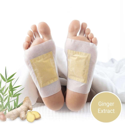 Kinoki Ginger Foot Pads (10 Pcs) | Herbal Overnight Foot Care Patches with Ginger | Relaxation & Comfort