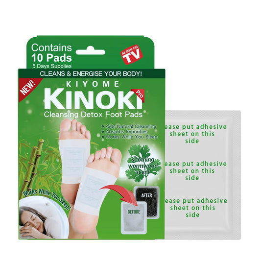 Kinoki Wormwood Foot Pads (10 Pcs) | Herbal Deep Cleansing Overnight Foot Care Patches