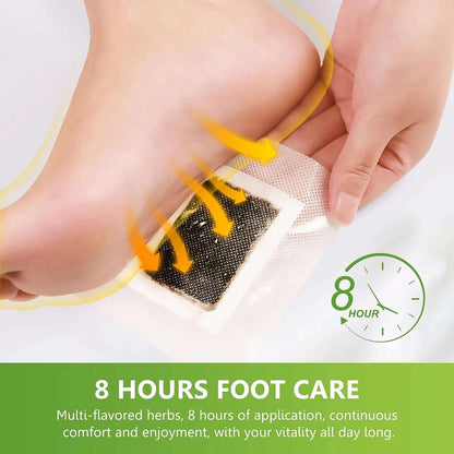 Kinoki Wormwood Foot Pads (10 Pcs) | Herbal Deep Cleansing Overnight Foot Care Patches