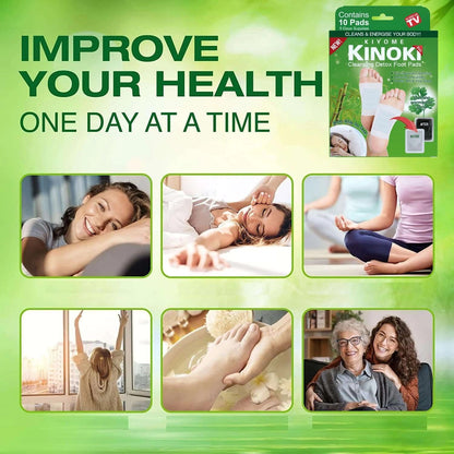 Kinoki Wormwood Foot Pads (10 Pcs) | Herbal Deep Cleansing Overnight Foot Care Patches