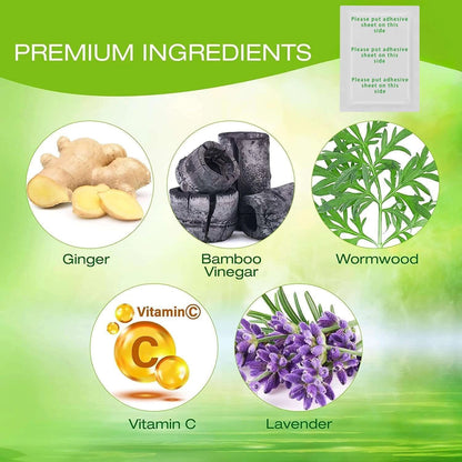 Kinoki Wormwood Foot Pads (10 Pcs) | Herbal Deep Cleansing Overnight Foot Care Patches