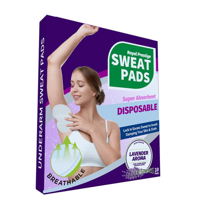 Royal Prestige Lavender Underarm Sweat Pads 24 Pcs | Absorbent Dress Shields & Armpit Guards