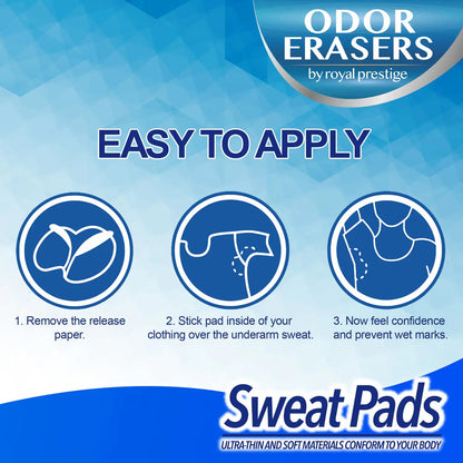 Odor Erasers Cologne Scented Underarm Sweat Pads for Men | Sweat & Odor Protection (12 Pads Set)