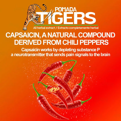 Pomada Tigers Capsaicin Knee & Joint Pain Relief Patch | Herbal Joint Comfort Patch