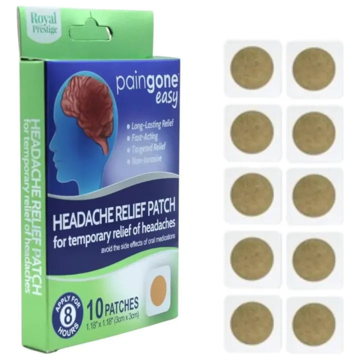 Royal Prestige Cooling Headache Relief Patch (10 Pcs) | Herbal Cooling Comfort Patch for Head & Forehead
