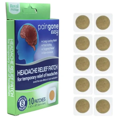 Royal Prestige Cooling Headache Relief Patch (10 Pcs) | Herbal Cooling Comfort Patch for Head & Forehead