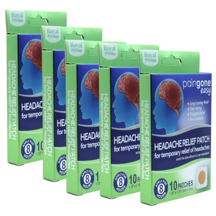 Royal Prestige Cooling Headache Relief Patch (10 Pcs) | Herbal Cooling Comfort Patch for Head & Forehead
