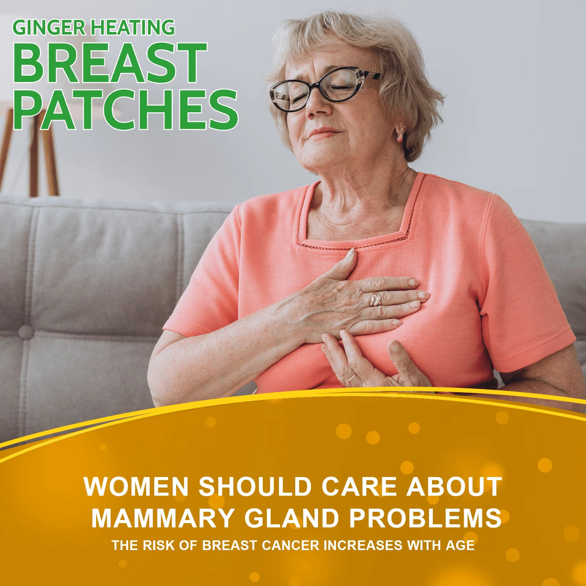 Royal Prestige Ginger Mammary Gland Patch | Herbal Warming Breast Comfort Patches