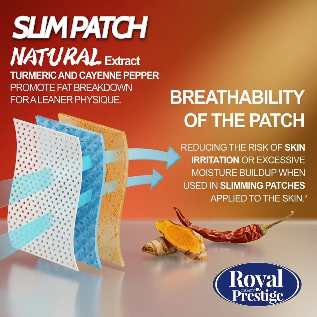 Royal Prestige Yellow Slim Patch 30 Pcs | Turmeric & Cayenne Herbal Wellness Body Patches