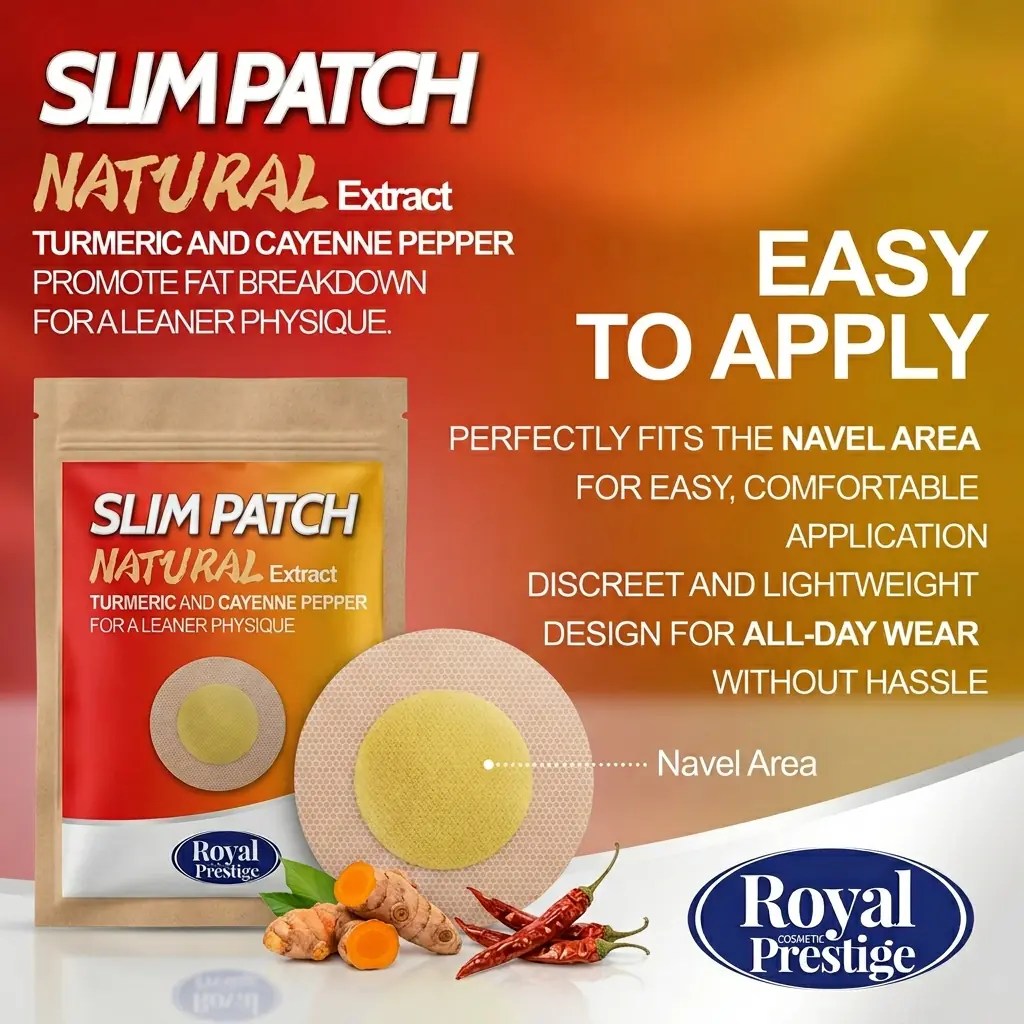 Royal Prestige Yellow Slim Patch 30 Pcs | Turmeric & Cayenne Herbal Wellness Body Patches