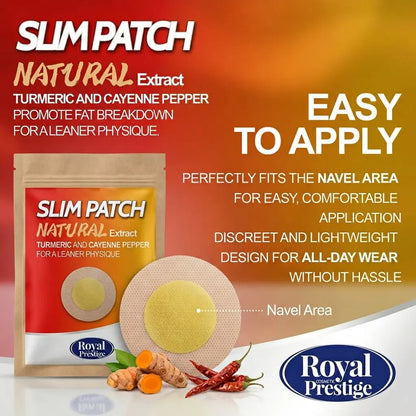 Royal Prestige Yellow Slim Patch 10 Pcs | Turmeric & Cayenne Herbal Wellness Body Patches