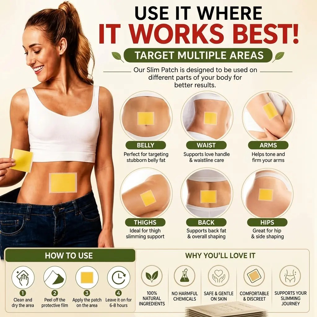 Royal Prestige Yellow Slim Patch 10 Pcs | Turmeric & Cayenne Herbal Wellness Body Patches