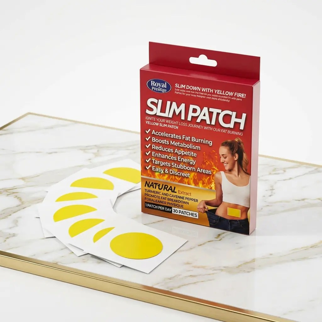 Royal Prestige Yellow Slim Patch 10 Pcs | Turmeric & Cayenne Herbal Wellness Body Patches