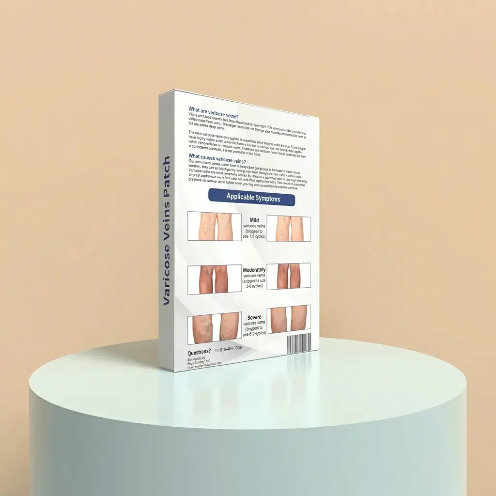 Varicose Vein Care Patch (8 Boxes) – Herbal Leg Support Patch for Circulation & Vein Comfort
