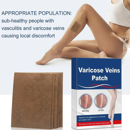 Varicose Vein Care Patch (8 Boxes) – Herbal Leg Support Patch for Circulation & Vein Comfort