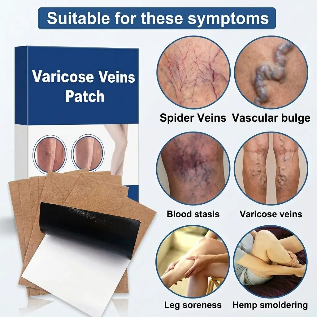 Varicose Vein Care Patch (1 Box) – Herbal Leg Support Patch for Circulation & Vein Comfort