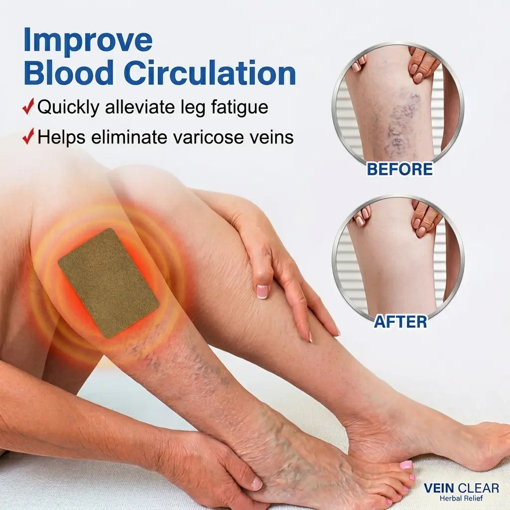 Varicose Vein Care Patch (8 Boxes) – Herbal Leg Support Patch for Circulation & Vein Comfort