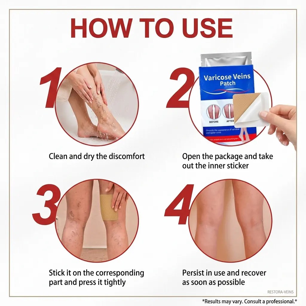 Varicose Vein Care Patch (1 Box) – Herbal Leg Support Patch for Circulation & Vein Comfort