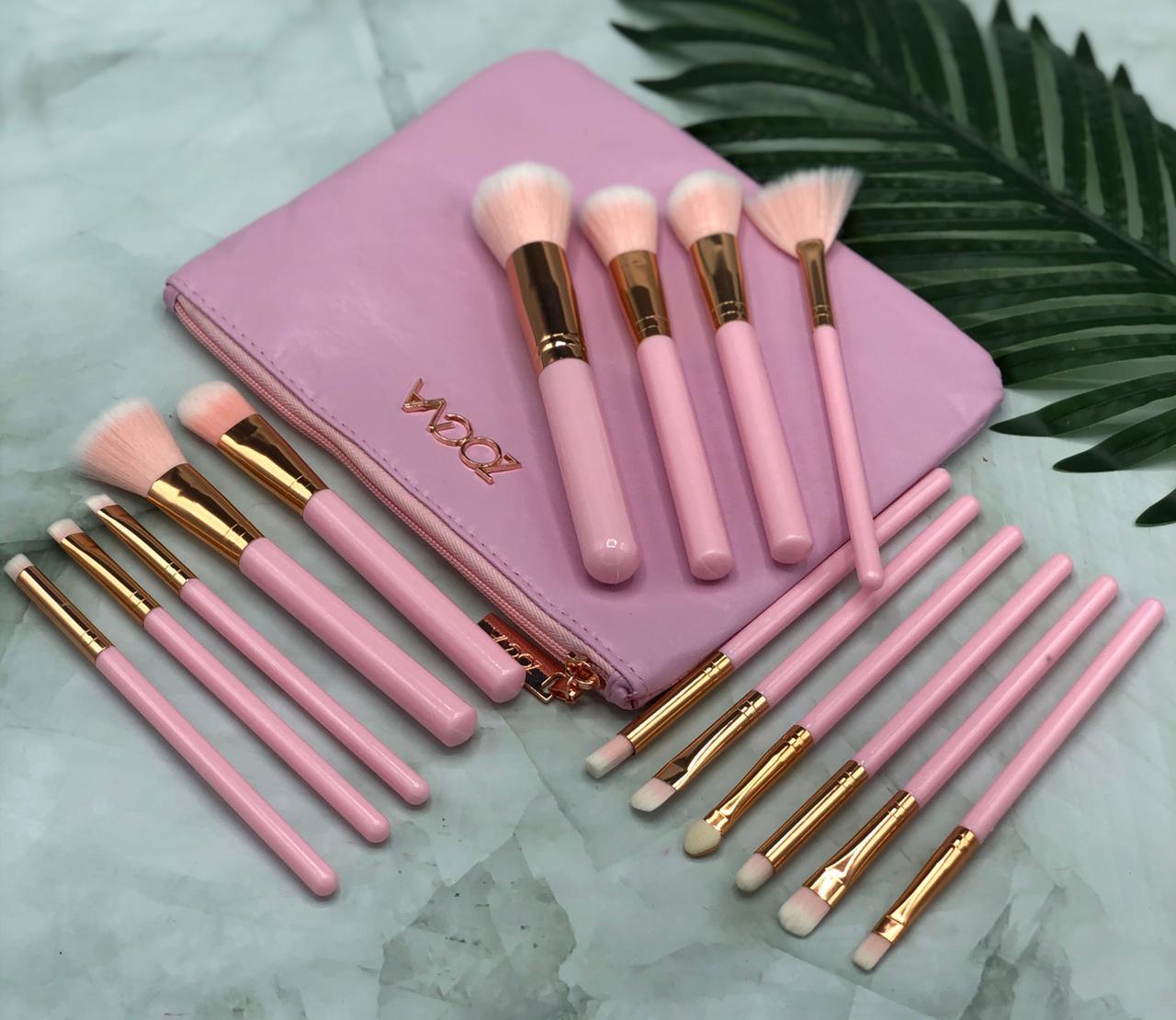 Zoeva 15 Piece Makeup Brushes With Pouch top quality
