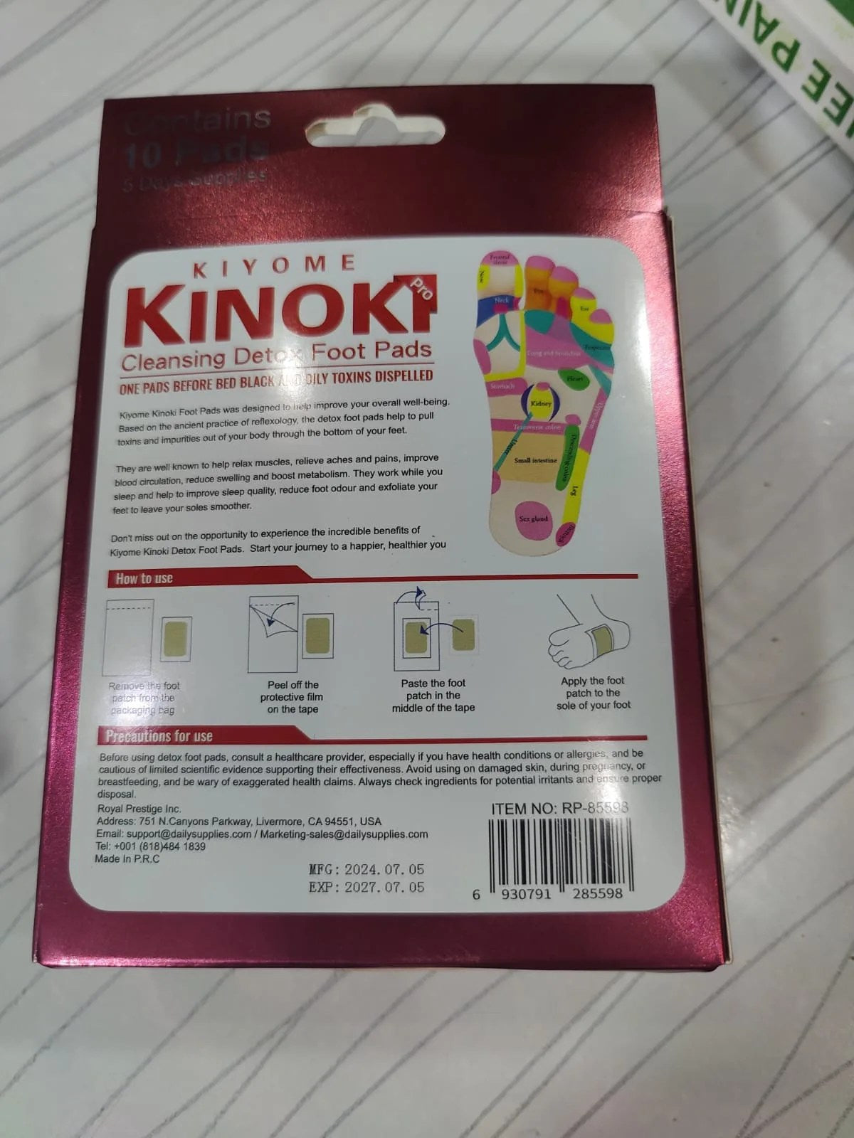 Kinoki Detox Foot Pads 10-Pack | Original Set