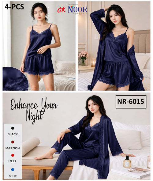 Nr 6015 4 Piece Blue Boxer Set