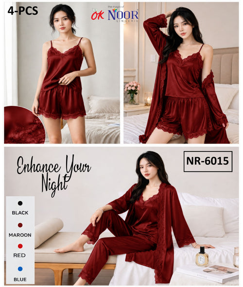 Nr 6015 4 Piece Red Boxer Set