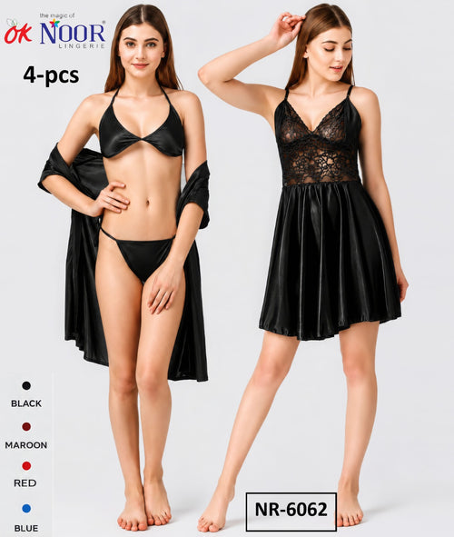Nr 6062 4 Piece Black Boxer Set