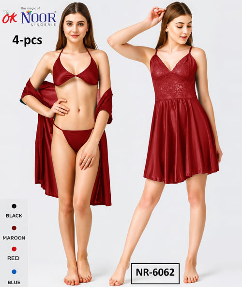 Nr 6062 4 Piece Red Boxer Set