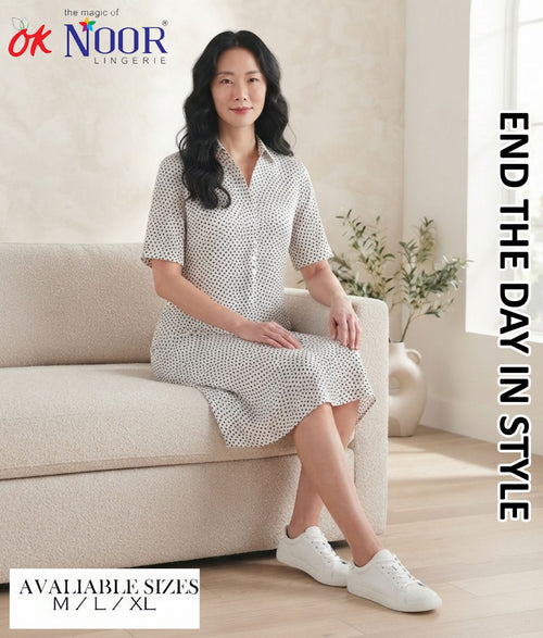 Women's Grey Short Night Suit