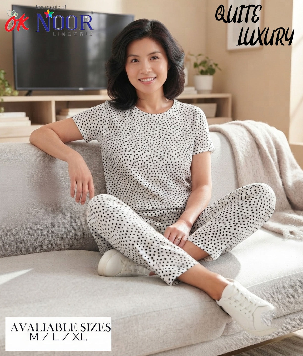 Women's Grey White Printed 2 Piece Pajama Set