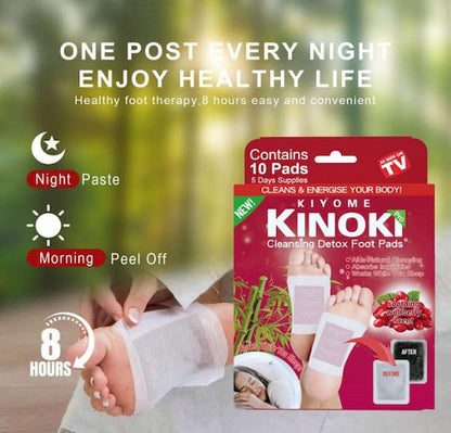 Kinoki Wolfberry Foot Patches (10 Pcs) | Goji Berry Herbal Overnight Foot Care & Relaxation Pads