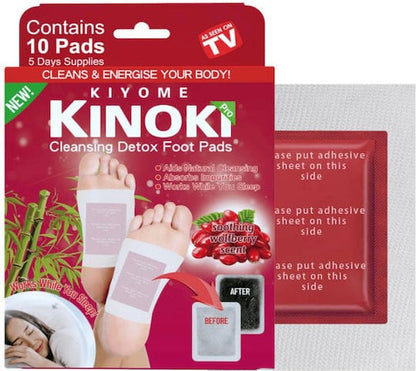 Kinoki Wolfberry Foot Patches (10 Pcs) | Goji Berry Herbal Overnight Foot Care & Relaxation Pads